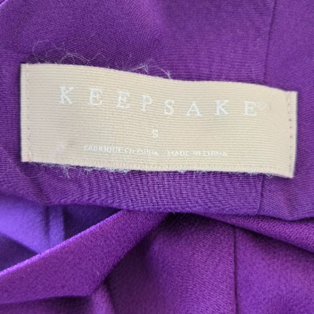 KEEPSAKE the label Infinity Midi Dress grape in grape asymmetric hem Sz S - Picture 9 of 11